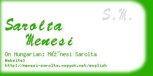 sarolta menesi business card